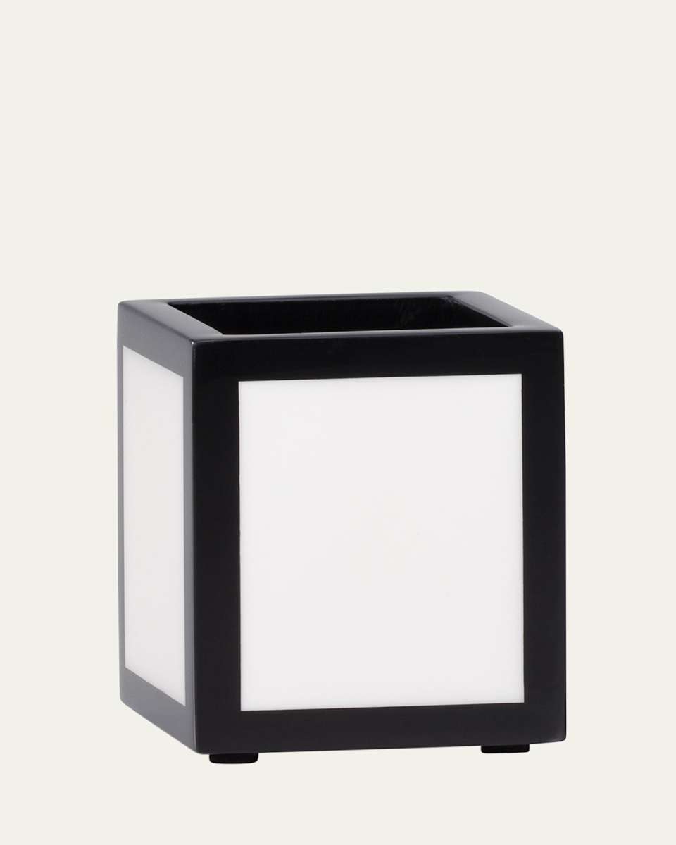 Shoji Lacquered Wood Toothbrush Holder